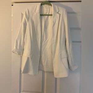 White h&m blazer